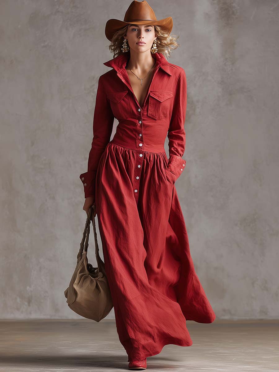 Priscila | Vestido Midi Camisero Clásico