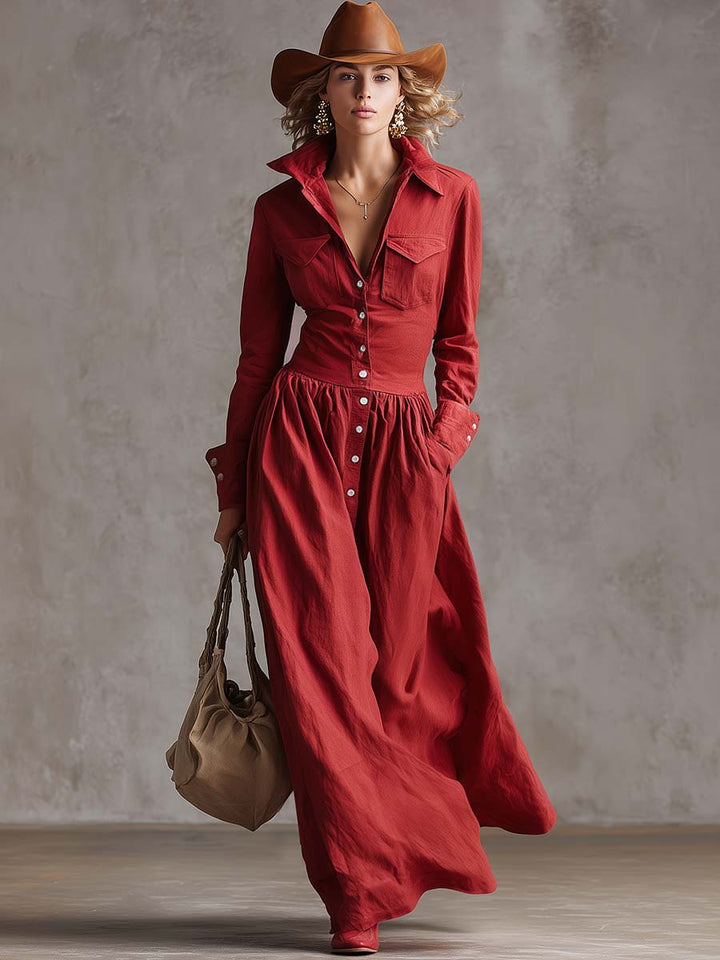 Priscila | Vestido Midi Camisero Clásico