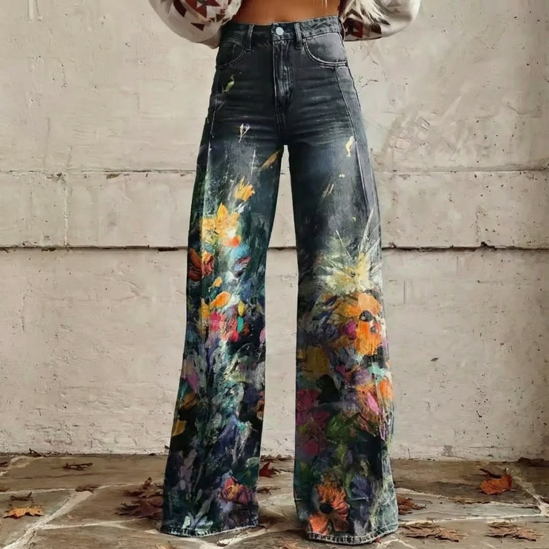 Nadia | Pantalones de Pierna Ancha Boho Chic