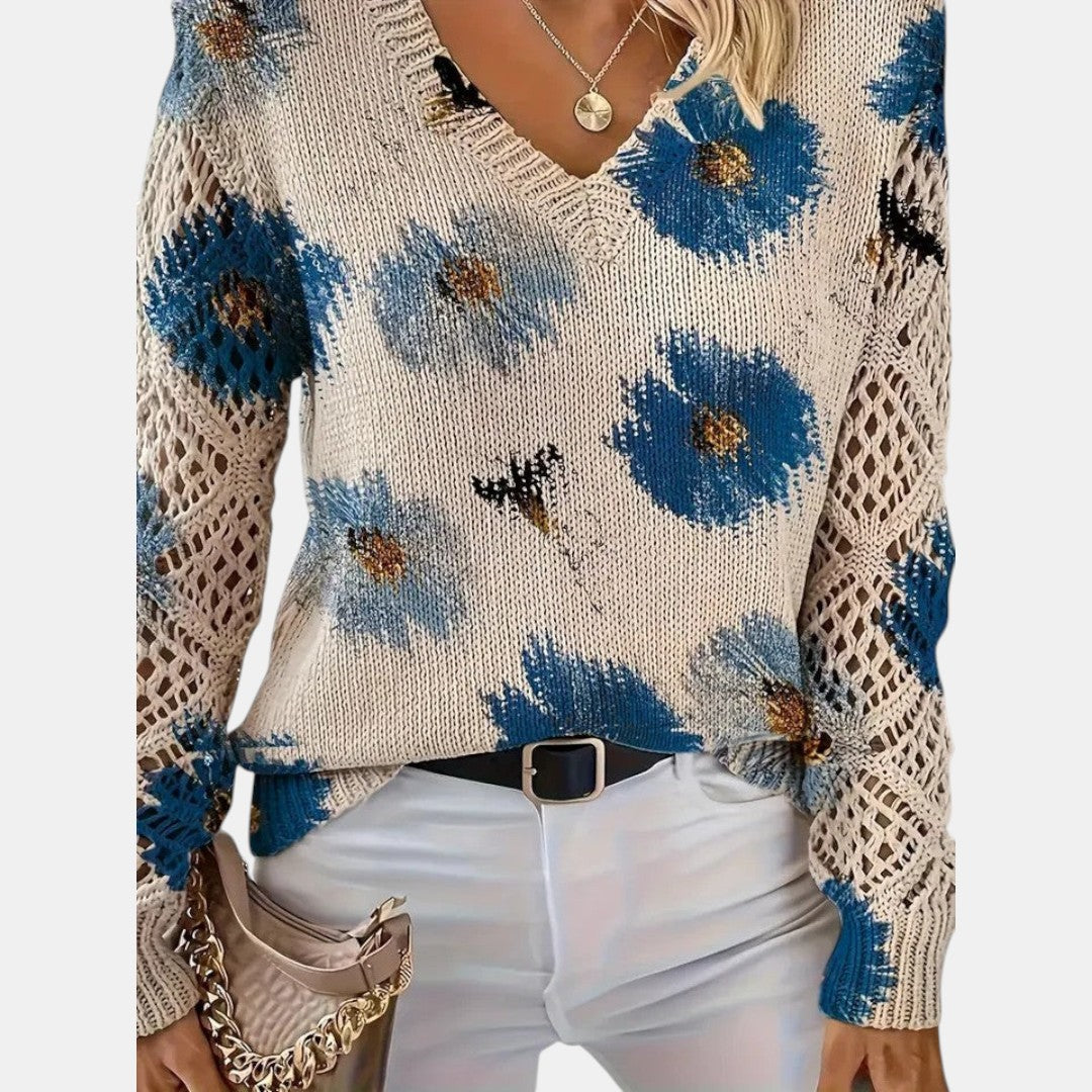 Leilani | Suéter Floral de Punto