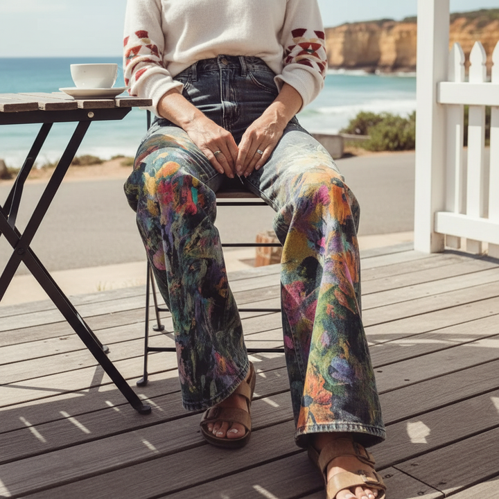 Nadia | Pantalones de Pierna Ancha Boho Chic