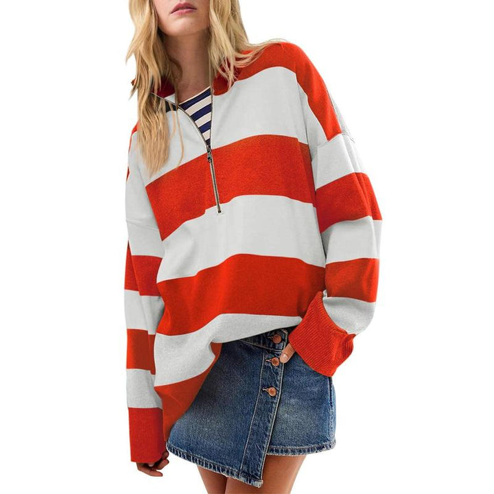 Autumn | Suéter de Cuello Alto Oversized Estiloso con Detalle de Media Cremallera