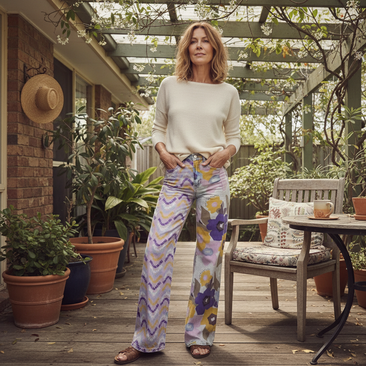 Valeria | Pantalones Anchos de Estampado Boho
