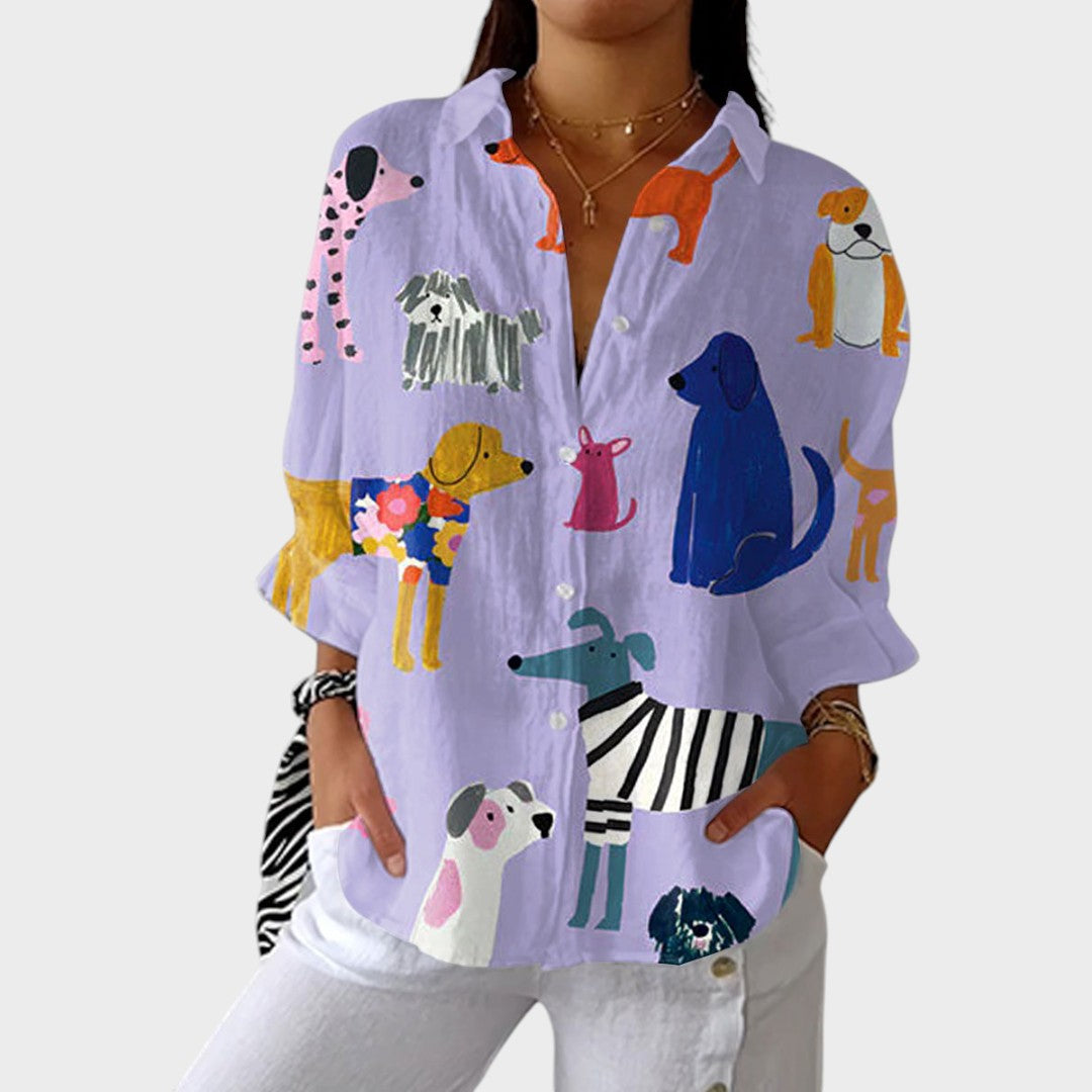 Gimena | Blusa Camisera Estampada