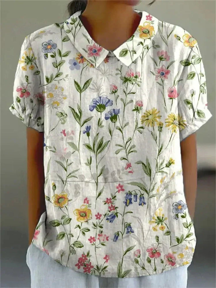 Marlene | Camisa de Impresión Vintage para Mujeres