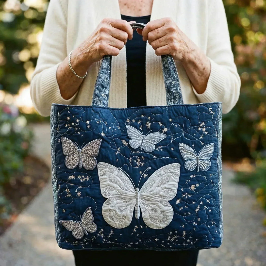 Cartera Artesanal | Mariposa Plateada