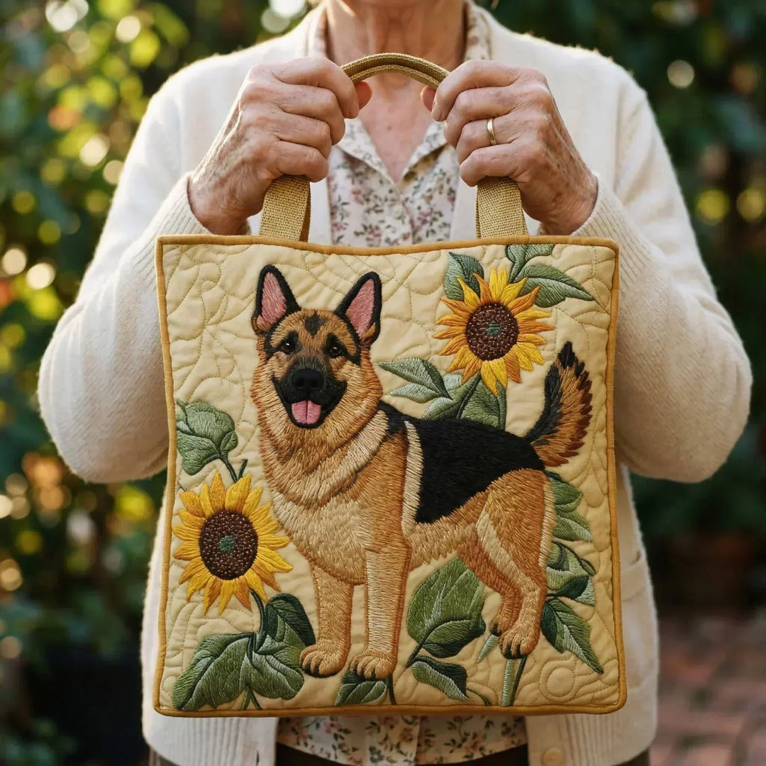 Cartera Artesanal | Ovejero Alemán Floral