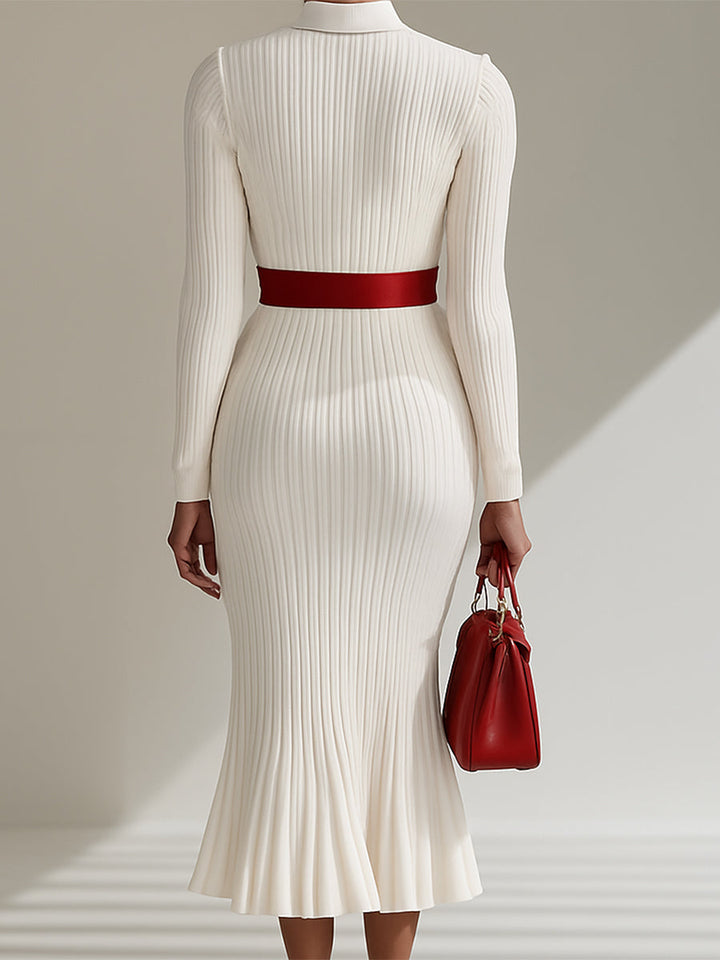 Rosalba | Vestido Maxi de Lana Blanca Elegante