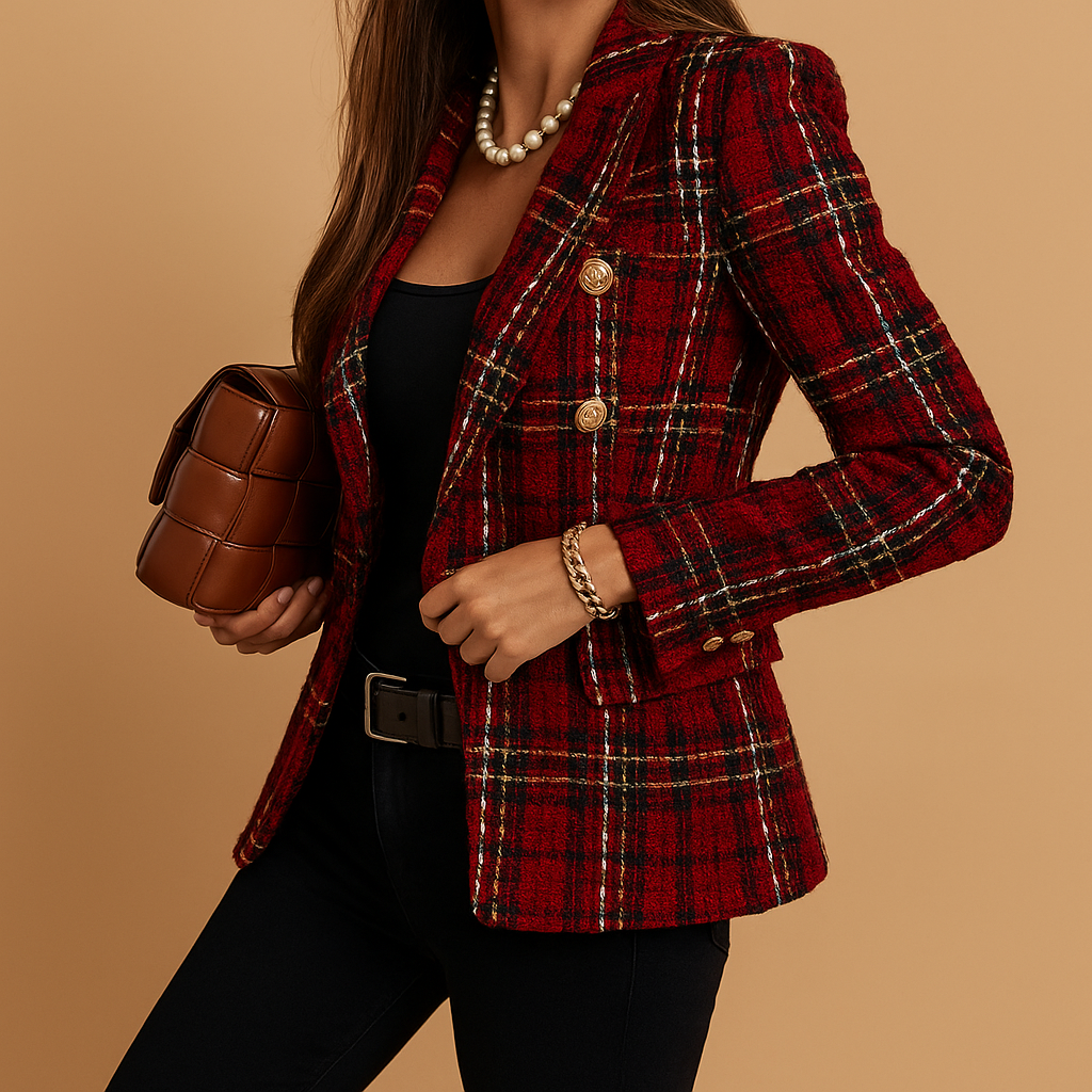 Norma | Blazer Rayas Doble Botonadura