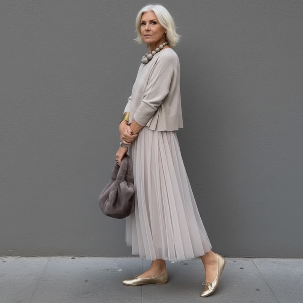 Emmie | Conjunto Elegante de Dos Piezas – Conjunto de Vestido de Punto en Capas Sin Esfuerzo