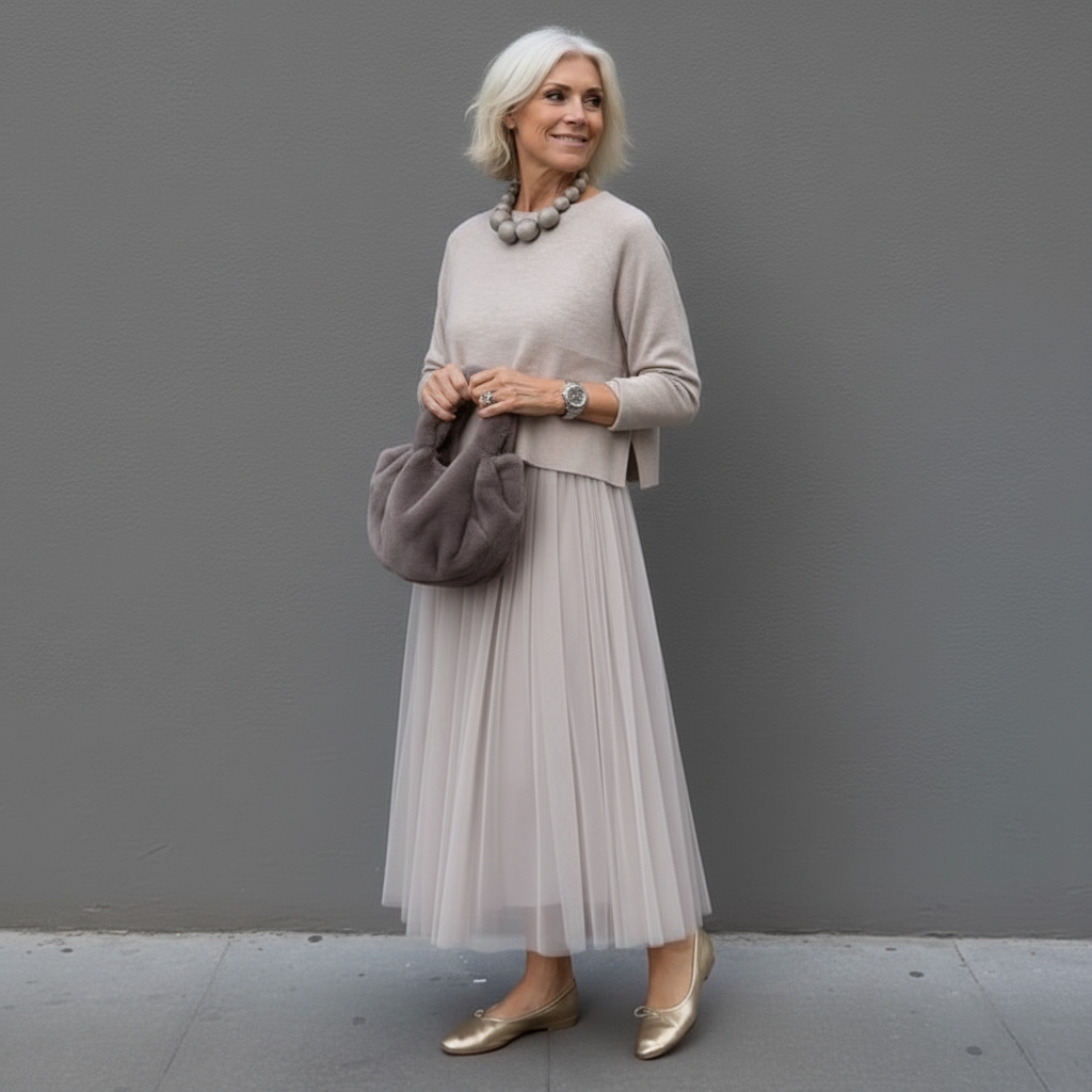 Emmie | Conjunto Elegante de Dos Piezas – Conjunto de Vestido de Punto en Capas Sin Esfuerzo