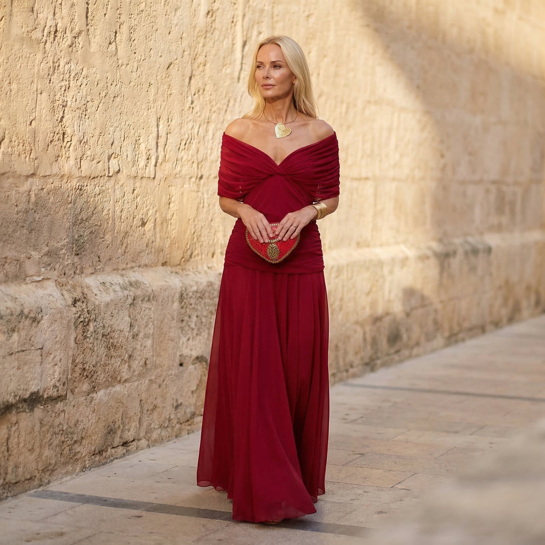 Harper | Elegante Vestido Rojo