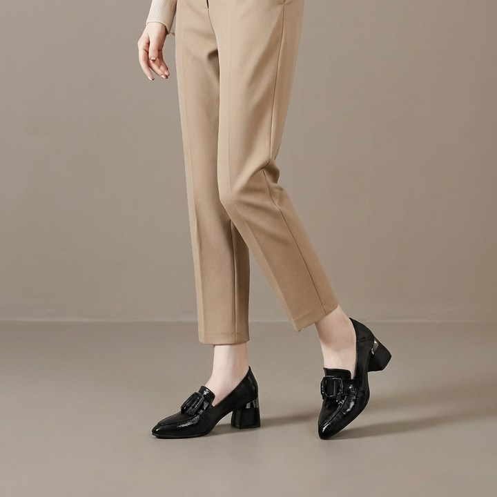 Valora | Stilettos Loafer de Cuero
