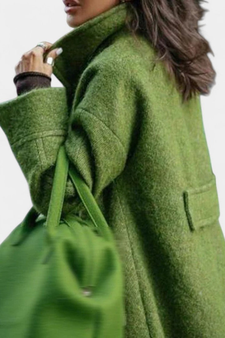 Remedios | Abrigo Largo Oversize de Doble Botonadura con Cuello