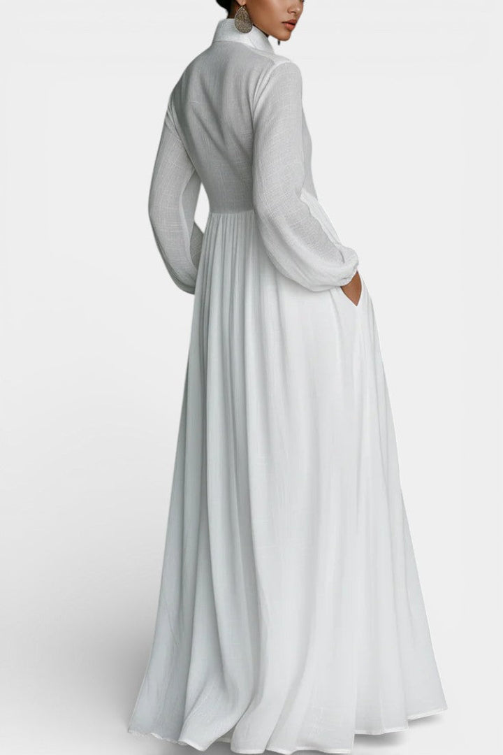 Fabiola | Vestido Largo Minimalista de Algodón