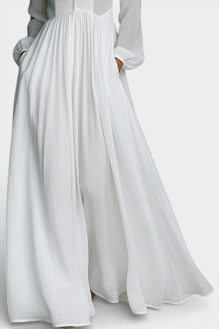 Fabiola | Vestido Largo Minimalista de Algodón