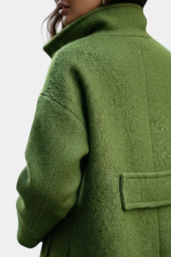 Remedios | Abrigo Largo Oversize de Doble Botonadura con Cuello