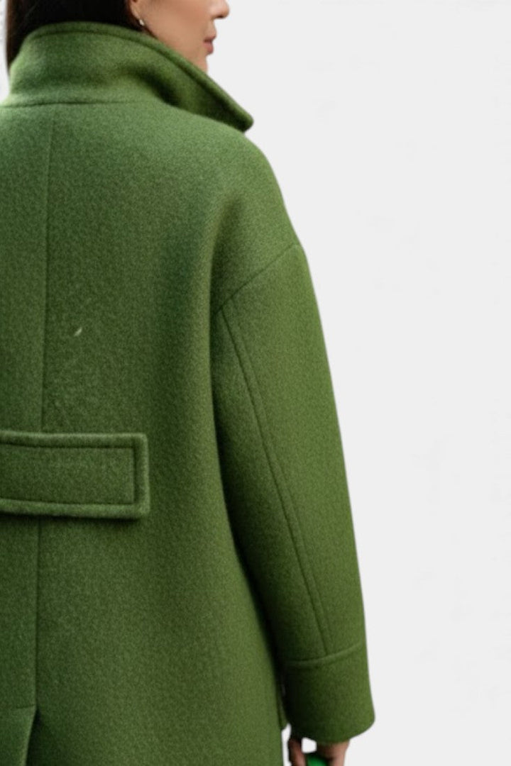 Remedios | Abrigo Largo Oversize de Doble Botonadura con Cuello