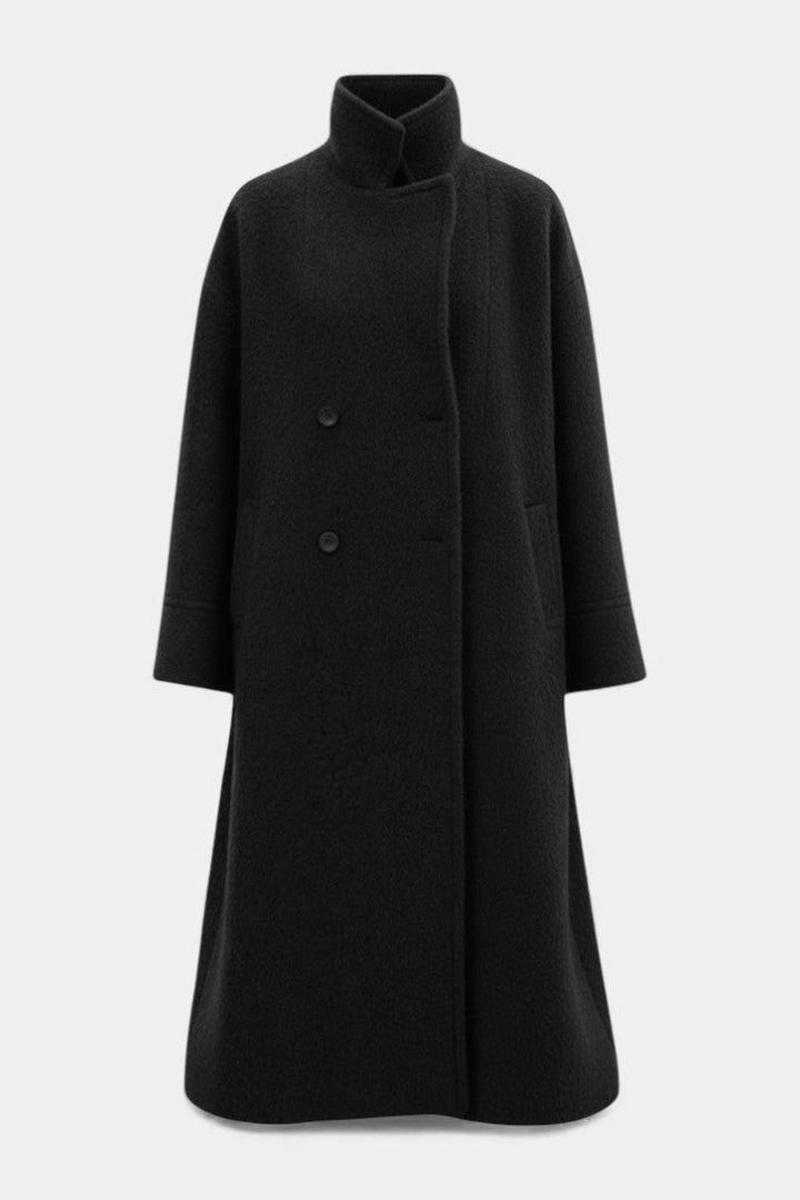Remedios | Abrigo Largo Oversize de Doble Botonadura con Cuello