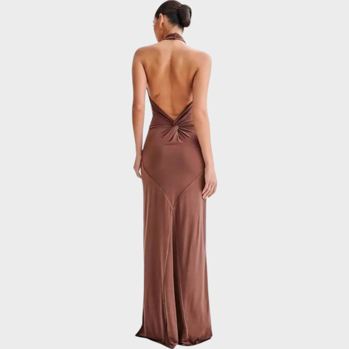 Mía | Vestido Largo con Escote Halter