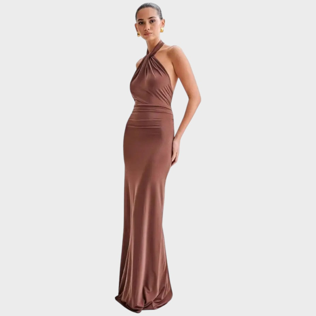 Mía | Vestido Largo con Escote Halter