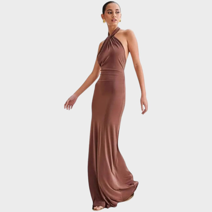 Mía | Vestido Largo con Escote Halter