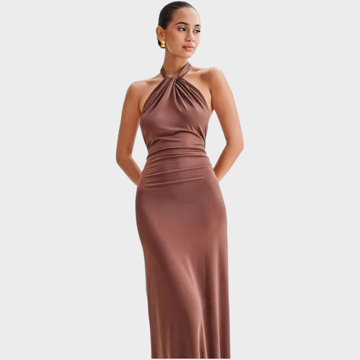Mía | Vestido Largo con Escote Halter