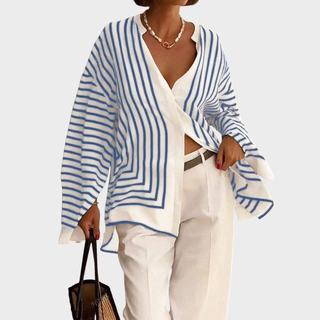 Yamila | Blusa a Rayas Fluida