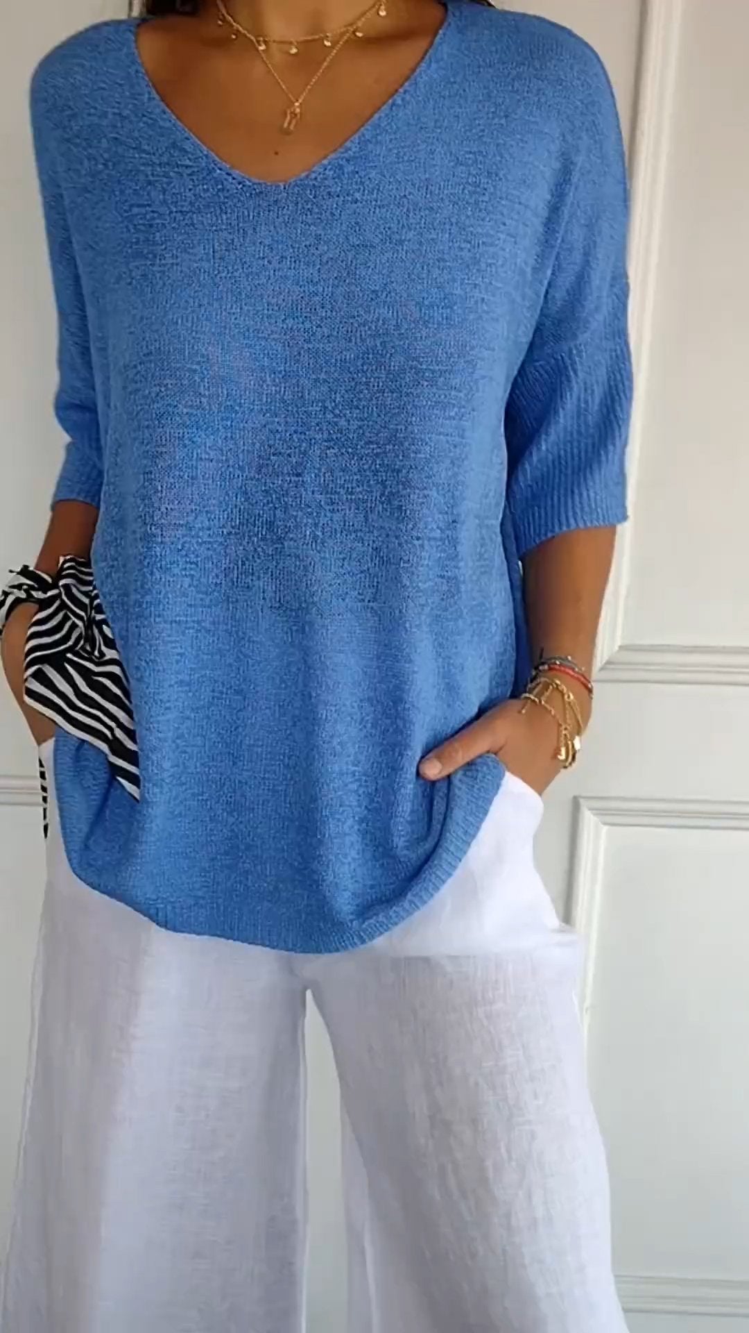 Lauren | Top Casual de Cuello en V para Mujeres