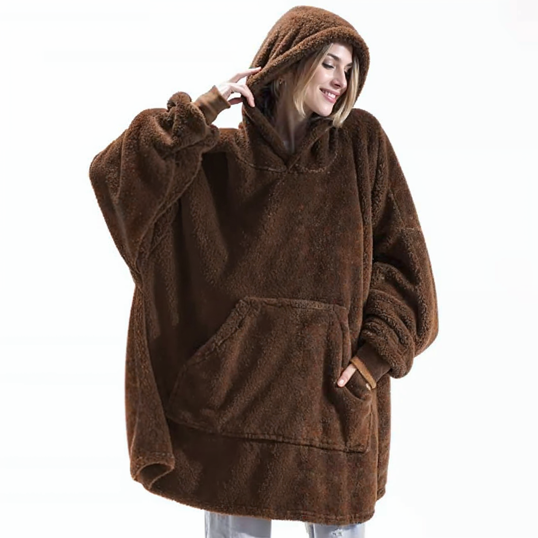 Cozycloud | Sudadera Oversized Forrada de Forro Polar