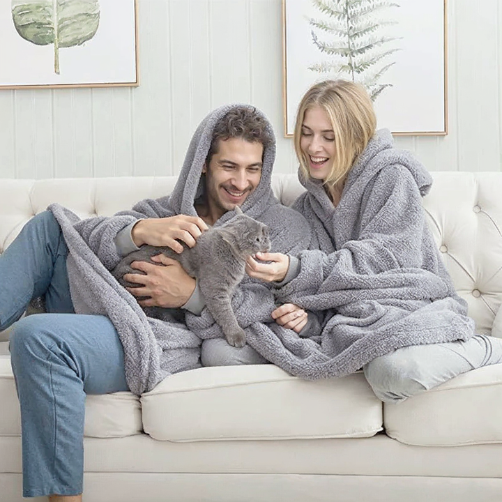 Cozycloud | Sudadera Oversized Forrada de Forro Polar