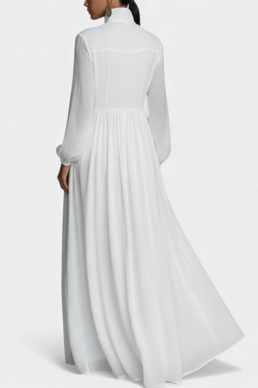 Fabiola | Vestido Largo Minimalista de Algodón