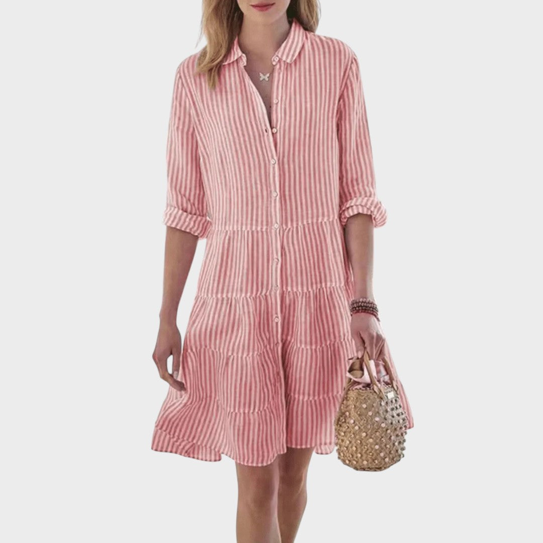 Renée | Vestido Camisero a Rayas
