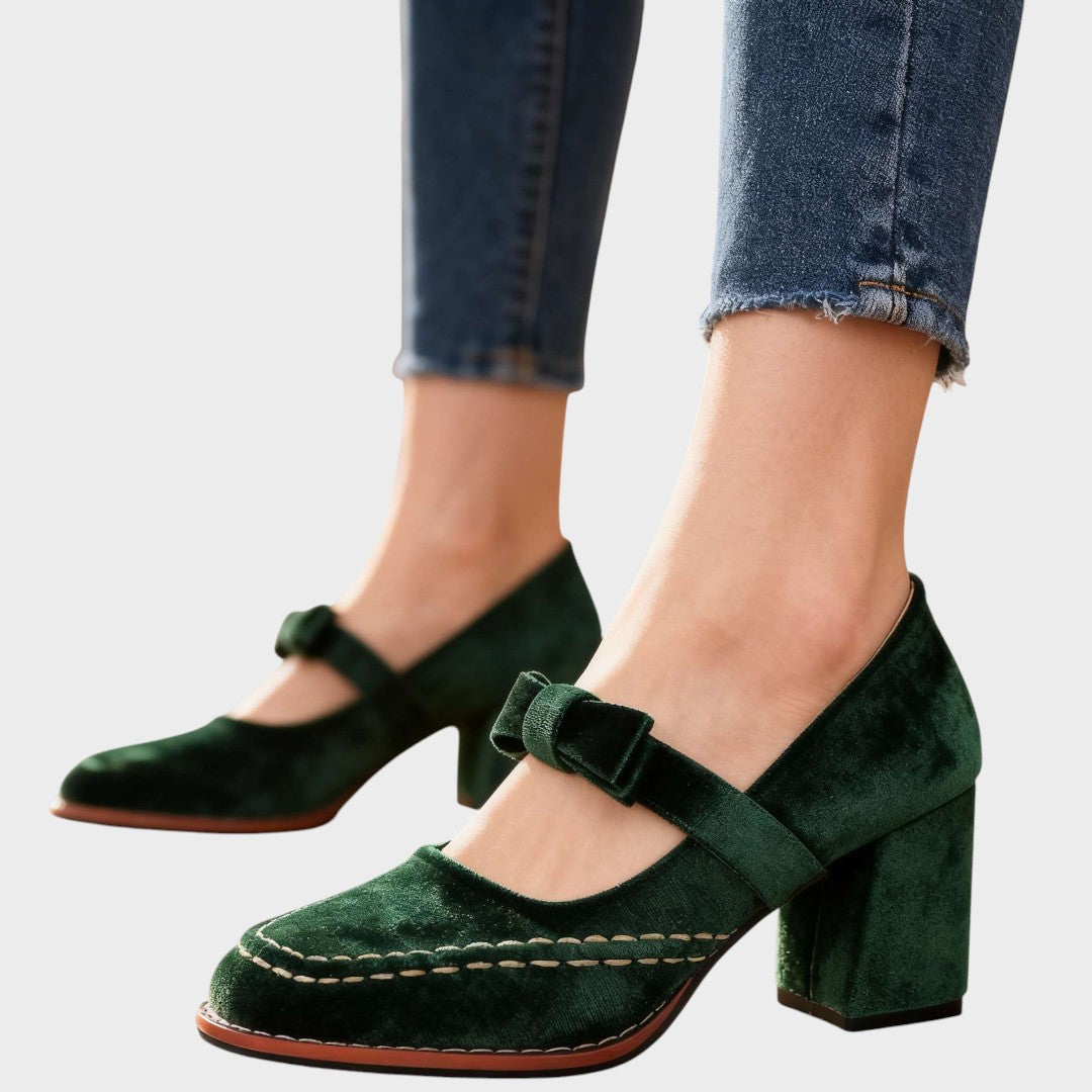 Alessia | Zapatos de Taco de Terciopelo