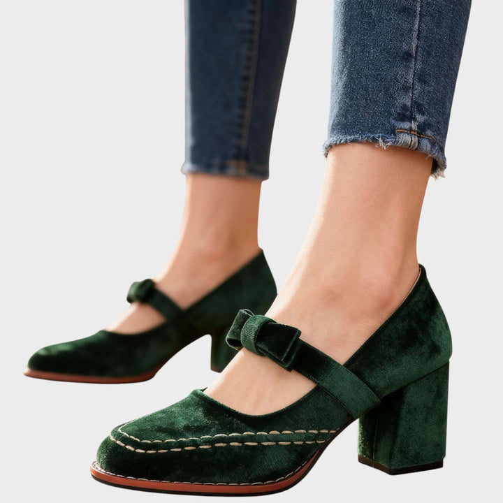 Alessia | Zapatos de Taco de Terciopelo