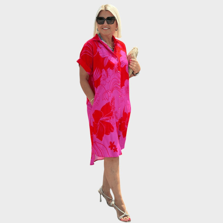 Ailén | Vestido Camisero con Estampado Floral