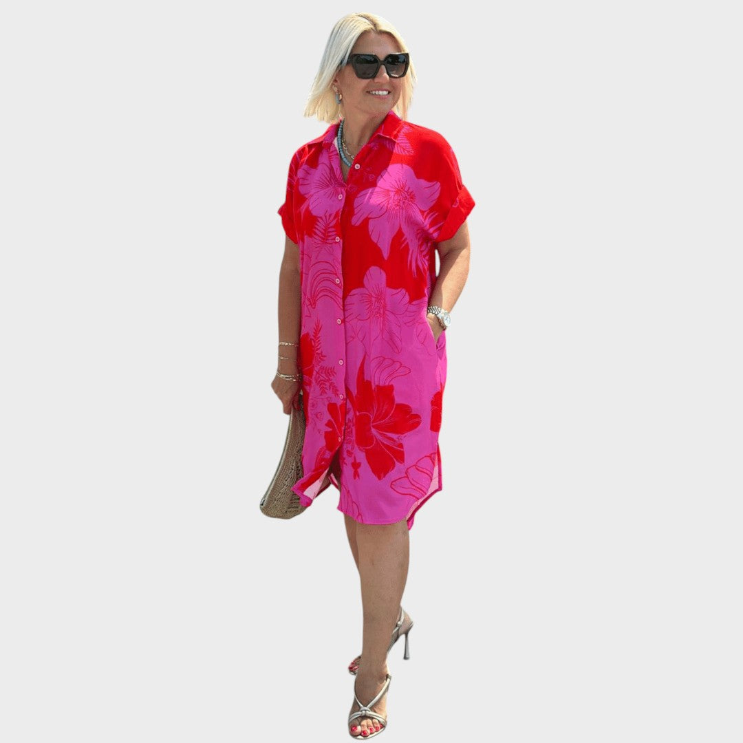 Ailén | Vestido Camisero con Estampado Floral