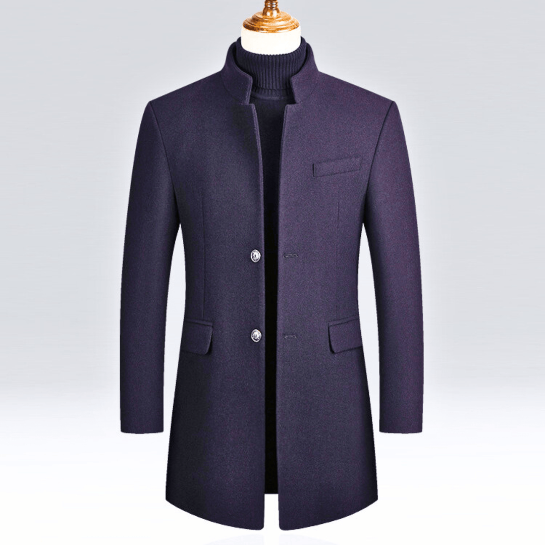 Daan | Chaqueta Slim Fit para Hombre con Cuello Mao y Elegancia Atemporal para Días Fríos