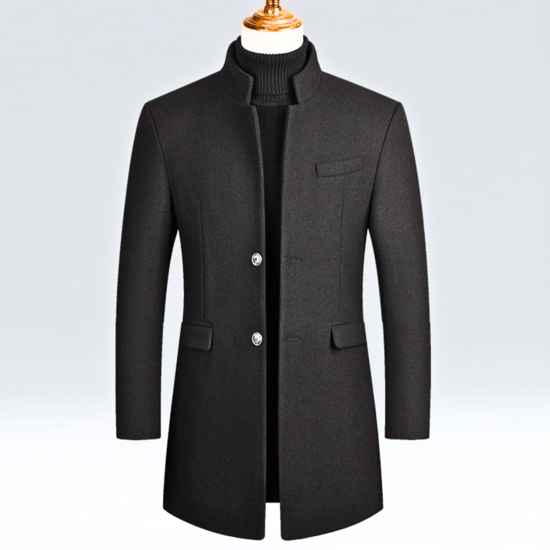 Daan | Chaqueta Slim Fit para Hombre con Cuello Mao y Elegancia Atemporal para Días Fríos