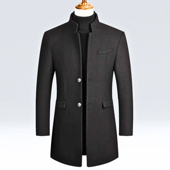 Daan | Chaqueta Slim Fit para Hombre con Cuello Mao y Elegancia Atemporal para Días Fríos