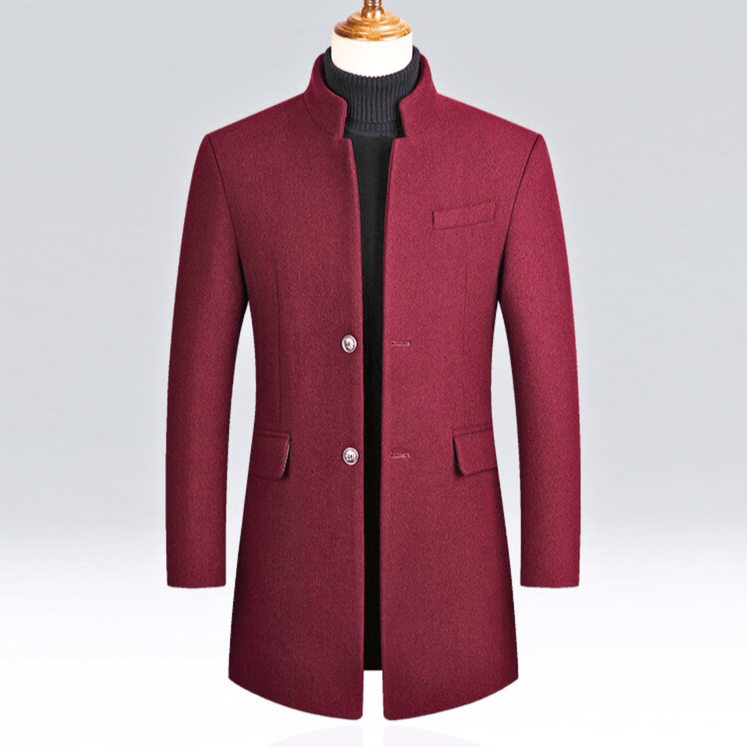 Daan | Chaqueta Slim Fit para Hombre con Cuello Mao y Elegancia Atemporal para Días Fríos