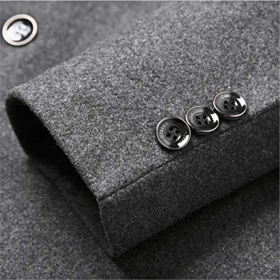 Daan | Chaqueta Slim Fit para Hombre con Cuello Mao y Elegancia Atemporal para Días Fríos