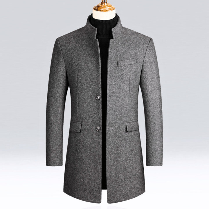 Daan | Chaqueta Slim Fit para Hombre con Cuello Mao y Elegancia Atemporal para Días Fríos