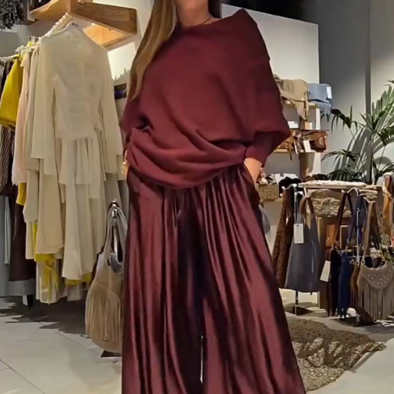 Conjunto Elegante Off-Shoulder Georgina – Sofisticación Moderna con un Caída Impecable