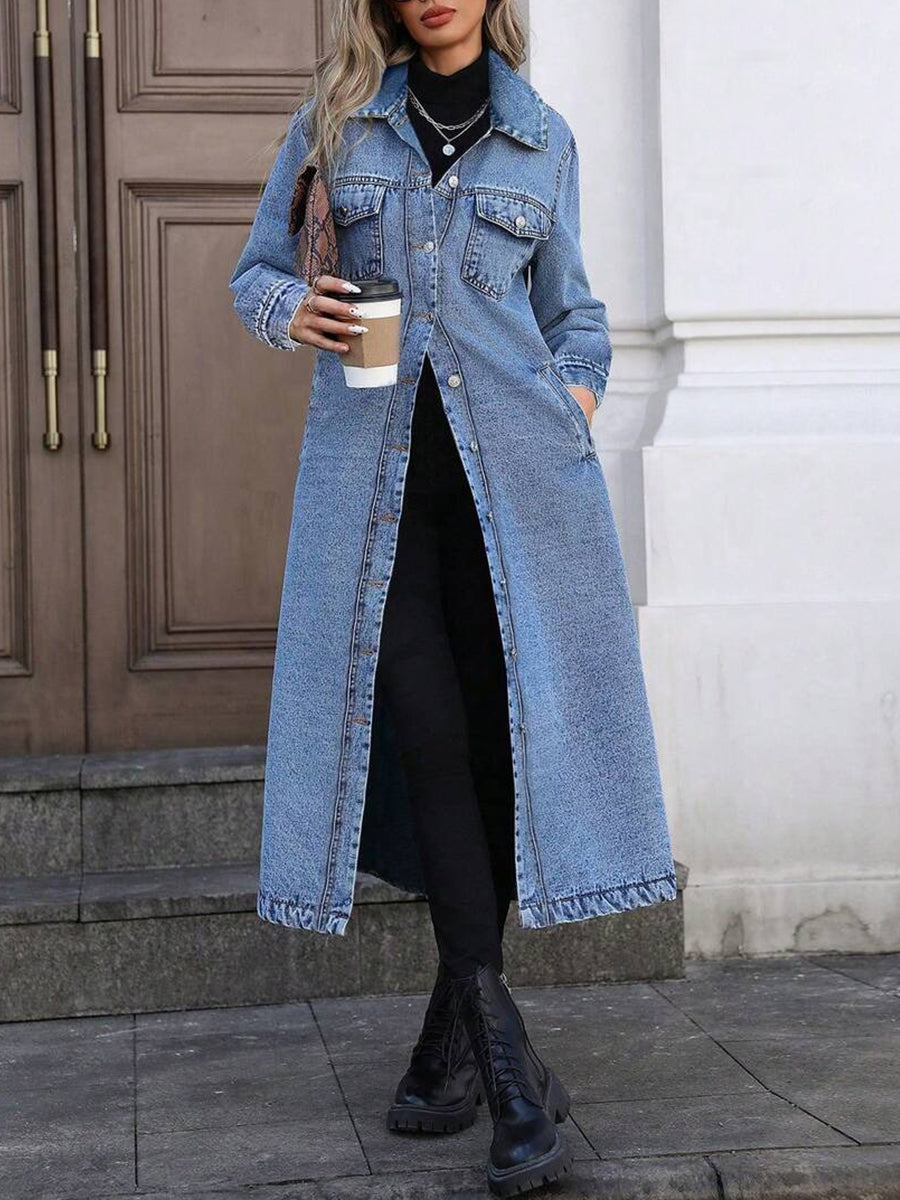Camila | Campera de Jean Larga