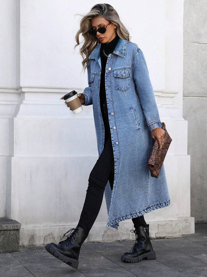 Camila | Campera de Jean Larga