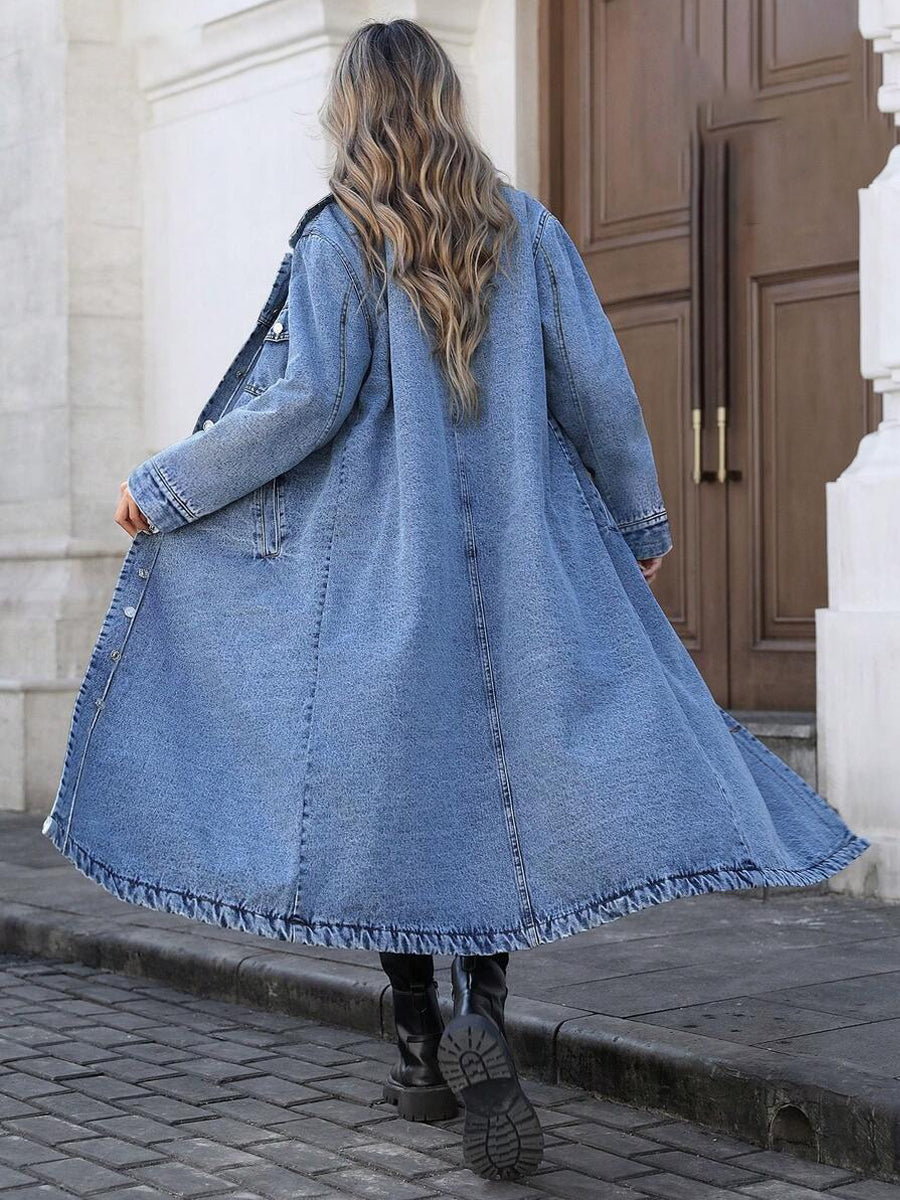 Camila | Campera de Jean Larga