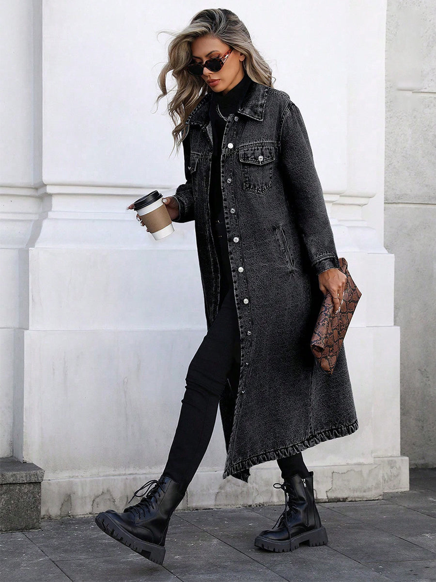 Camila | Campera de Jean Larga