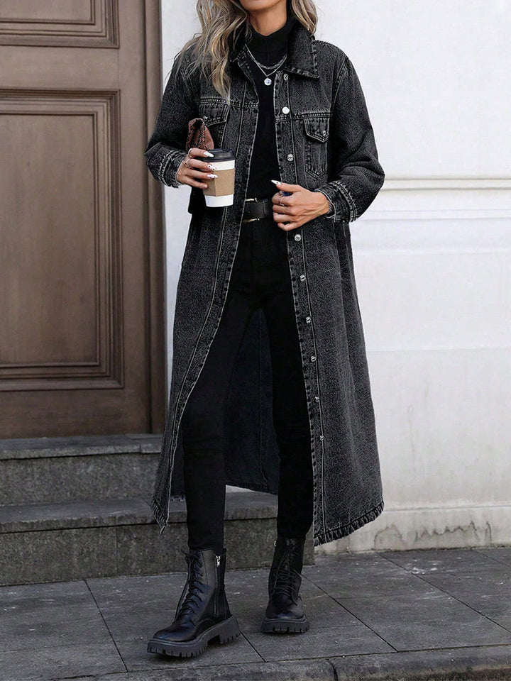 Camila | Campera de Jean Larga