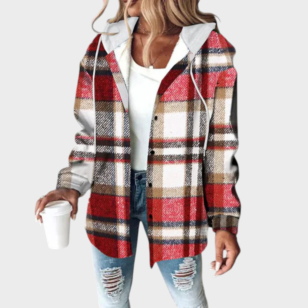 Giuliana | Campera Estilo Camisa con Capucha